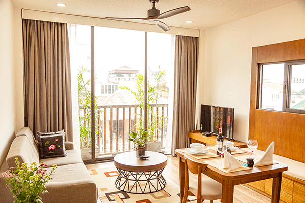 New Modern One Bedroom Apartment Rental in Tu Hoa street, Tay Ho