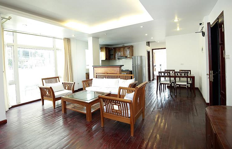 Bright two bedroom apartments for rent near Truc Bach lake, Ba Dinh 