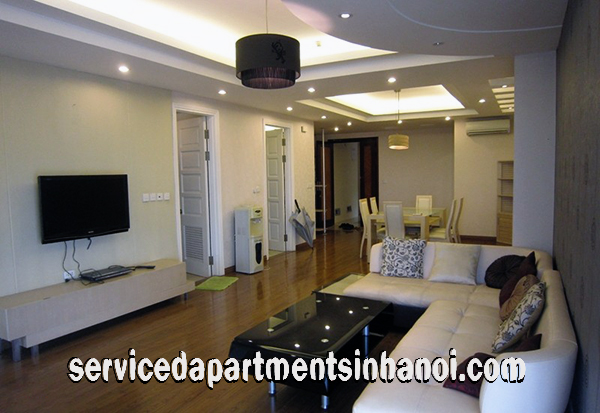 Convenient Three bedroom apartment for rent in Ciputra area, Tay Ho, fully furnished