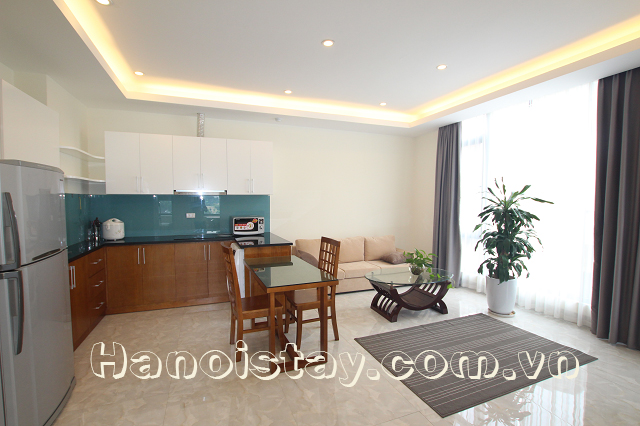Lake view Two Bedroom Serviced Apartment Rental in Le Duan street, Dong Da
