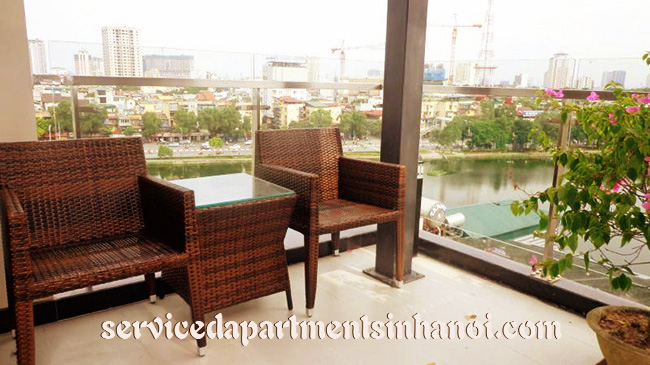 Luxury Penthouse serviced apartment for rent in Kim Ma str, 3 bed, Ngoc Khanh Lakeview 