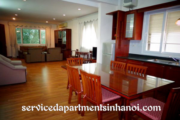 Spacious two bedroom serviced apartment for rent in Hai Ba Trung