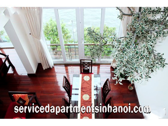 Stunning Duplex Two Bedroom Apartment for rent in Thuy Khue street, Beautiful Lakeview