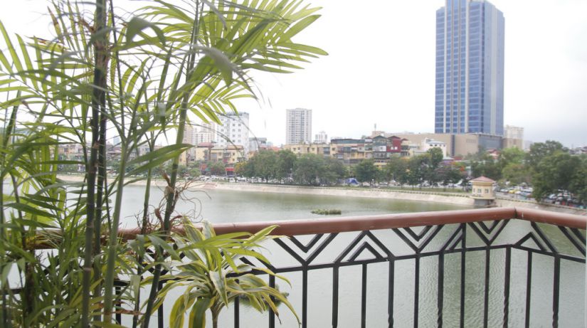 Stunning Lake View Two Bedroom Apartment Rental in Pham Huy Thong street, Ba Dinh