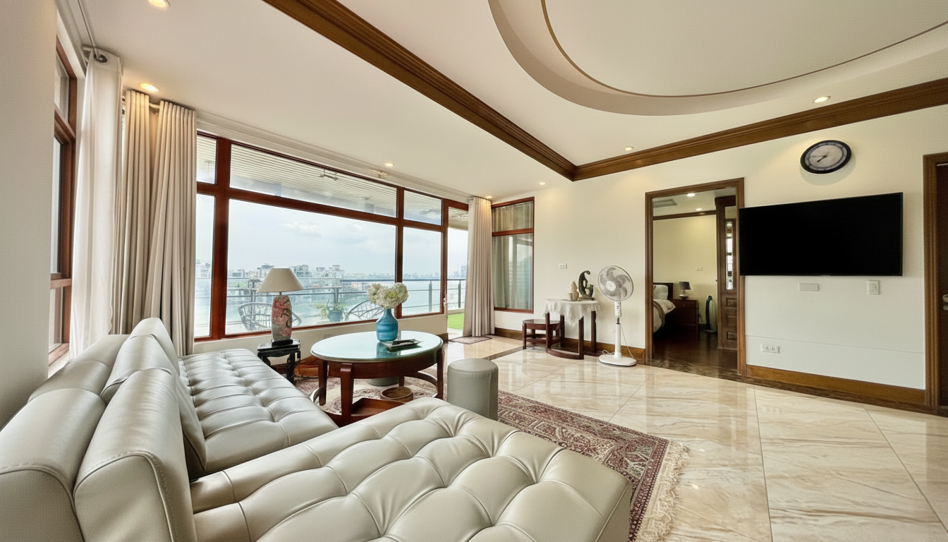  1 Bedroom apartment for rent with lake view on Quang An. str