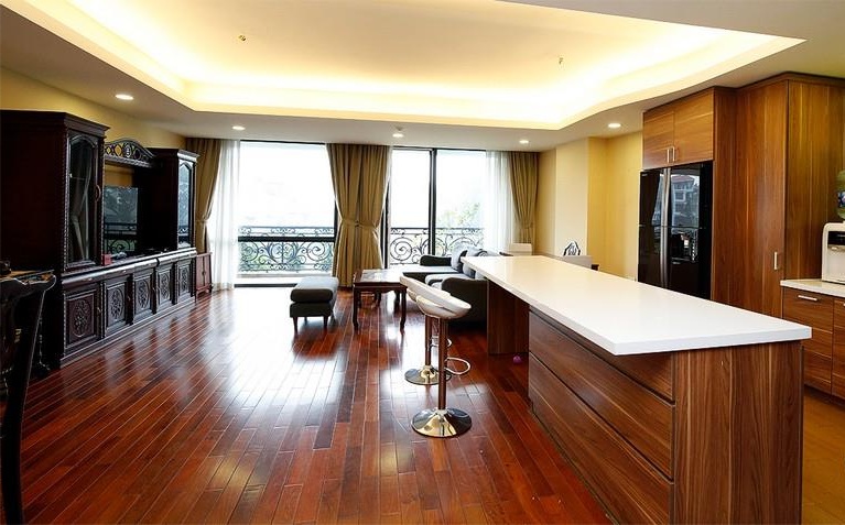 A high-quality two-bedroom apartment located in central of the foreign community Tay Ho, Hanoi