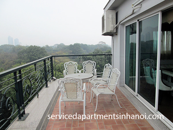 Big Balcony & Nice View, Central Apartment for rent in Ba Dinh
