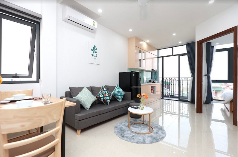 Balcony, New, Bright 02 BR Apartment Rental in Tu Lien str, Tay Ho