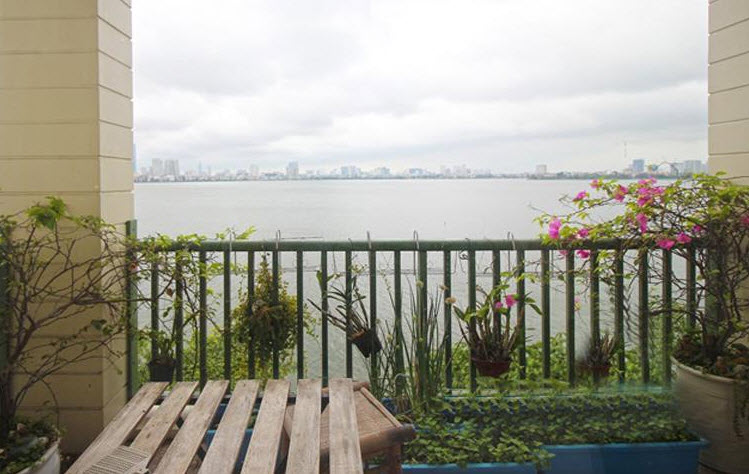 Beautiful Lake View 2 BR Apartment for Rent in Yen Phu Area, tay Ho