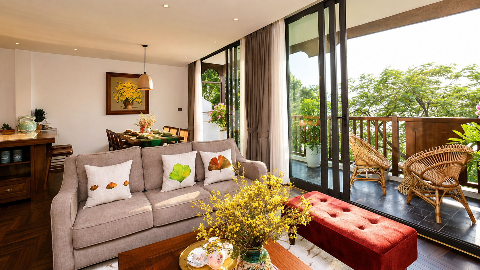 Beautiful Lake View Apartment for rent near Truc Bach Area, Hanoi