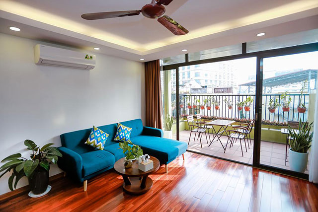 *Beautiful Modern Two Bedroom Apartment For Rent in Hoan Kiem District, Amazing Balcony*
