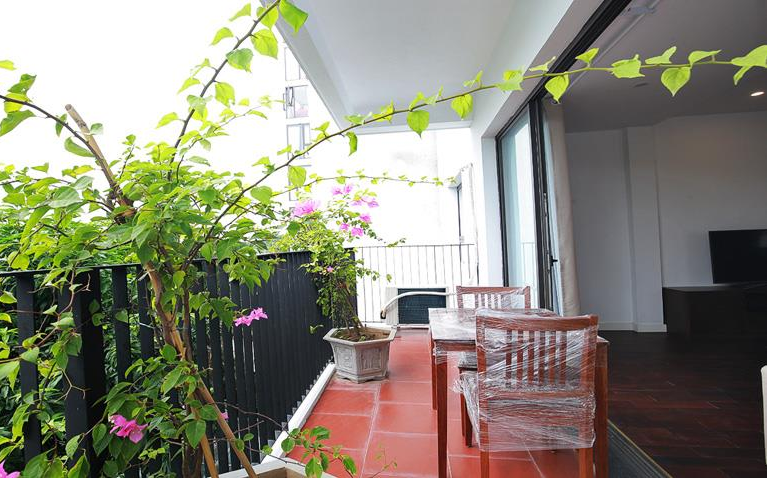 *Big balcony & Bright 03 bedroom apartment for rent in Xom Chua area, Tay Ho*