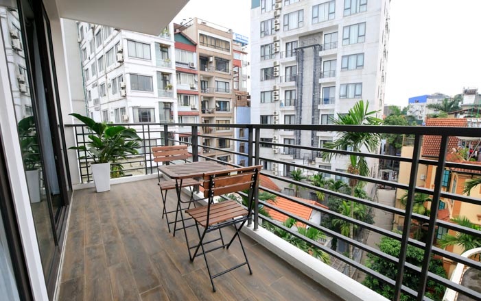 Big Balcony Modern 1 Bedroom Apartment for rent in To Ngoc Van street, Tay Ho
