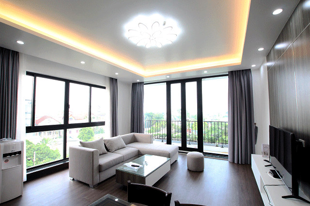 Brand New Serviced Apartment Rental Near Xuan Dieu street, Tay Ho District, Lovely Balcony