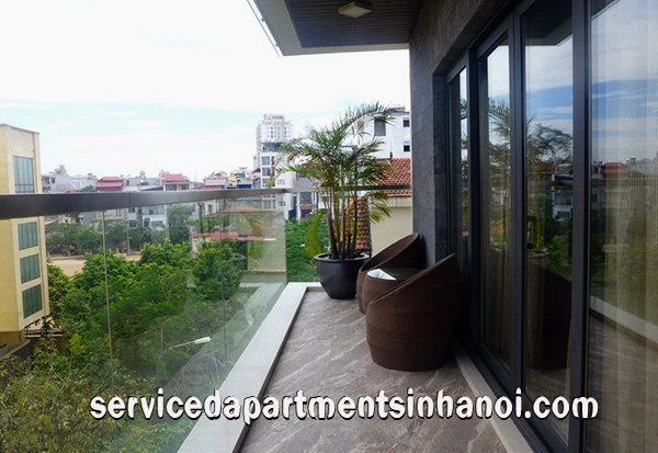 Enchanting Two Bedroom Serviced Apartment in Tay Ho, Luxury Building, Lovely Balcony
