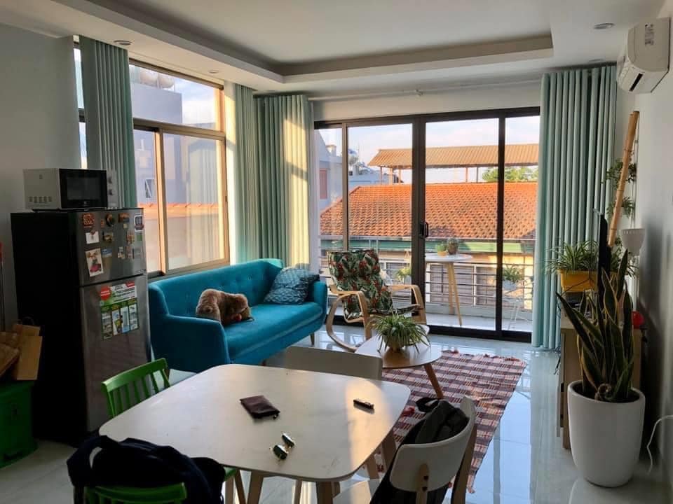 Bright & Balcony One Bedroom Apartment Rental in Au Co str, Tay Ho
