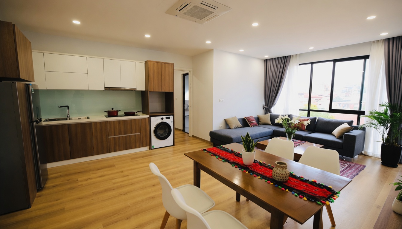 Bright & Modern 2BR Apartment for rent in Doi Can str, Ba Dinh