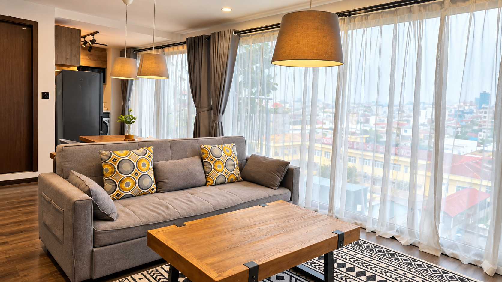 BRIGHT MODERN APARTMENT FOR RENT IN CAT LINH AREA, DONG DA