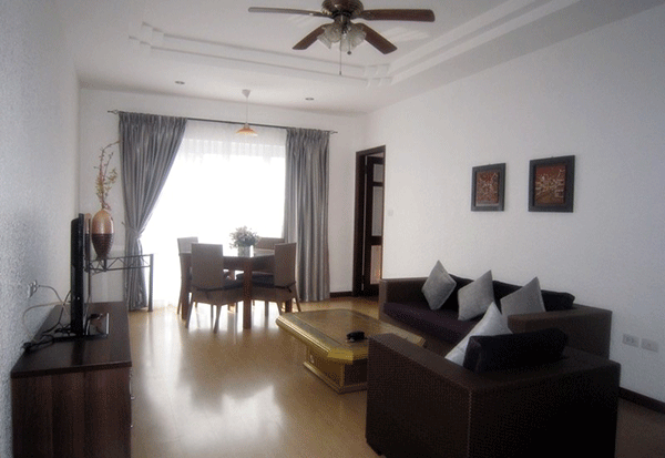 Bright Two bedroom Rental In Xuan Dieu st, Tay Ho, Big Yard, Balcony