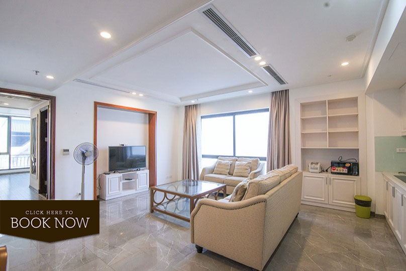 *Centrally located, well equipped 02 BR Flat for rent near Truc Bach Lake, Ba Dinh*