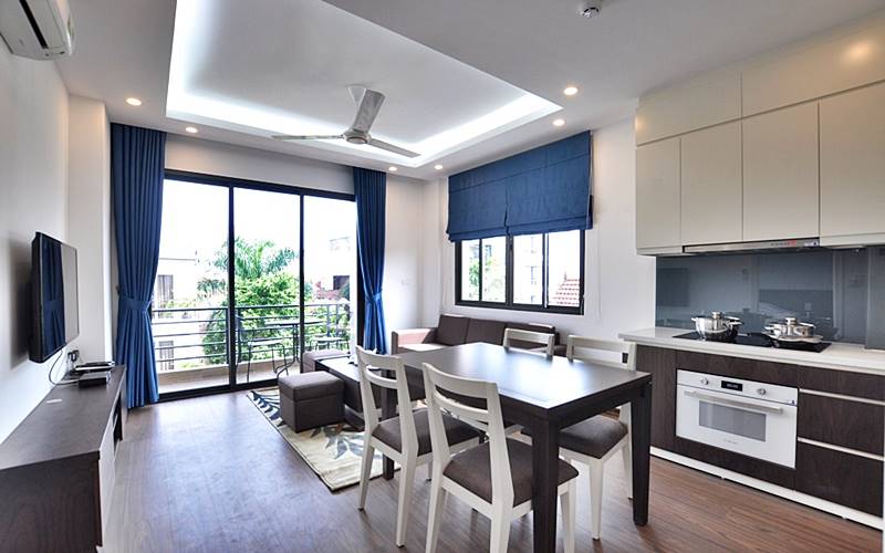 Charming 1-Bedroom Apartment with Balcony & Stunning City View for Rent in To Ngoc Van – Fully Furnished & Move-In Ready