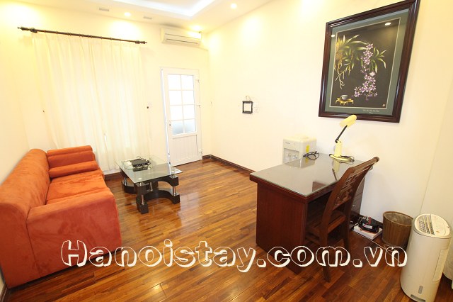 Cheap One Bedroom Apartment Rental in Kim Ma street, Ba Dinh, With Nice Yard