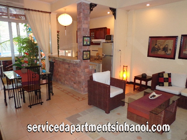 Classic Style One bedroom Apartment Rental in Nguyen Truong To str, Ba Dinh