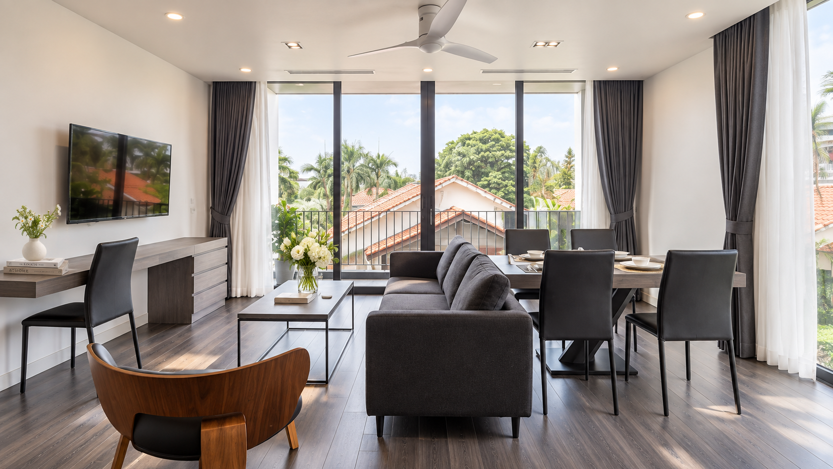 Delightful and Modern 02 BR Apartment Rental in Xuan Dieu str, Tay Ho