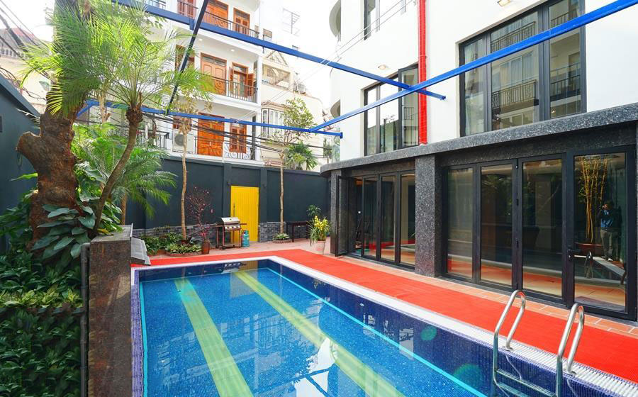 Wow! Amazing 3 BR Duplex apartment rental in Dang Thai Mai str, Tay Ho with Private Pool