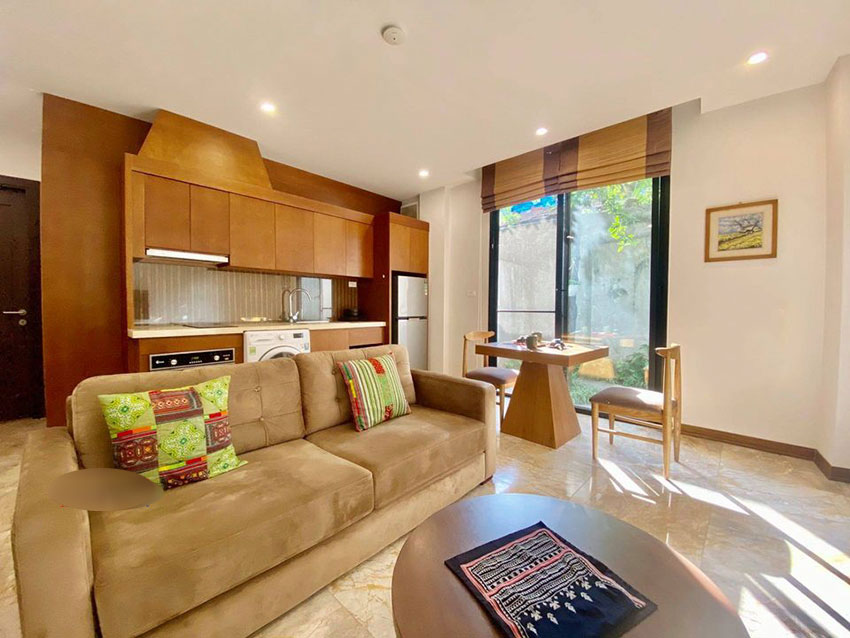 Economy- Perfect With 1 BR Apartment In Xuan Dieu Str Tay Ho, Private Yard