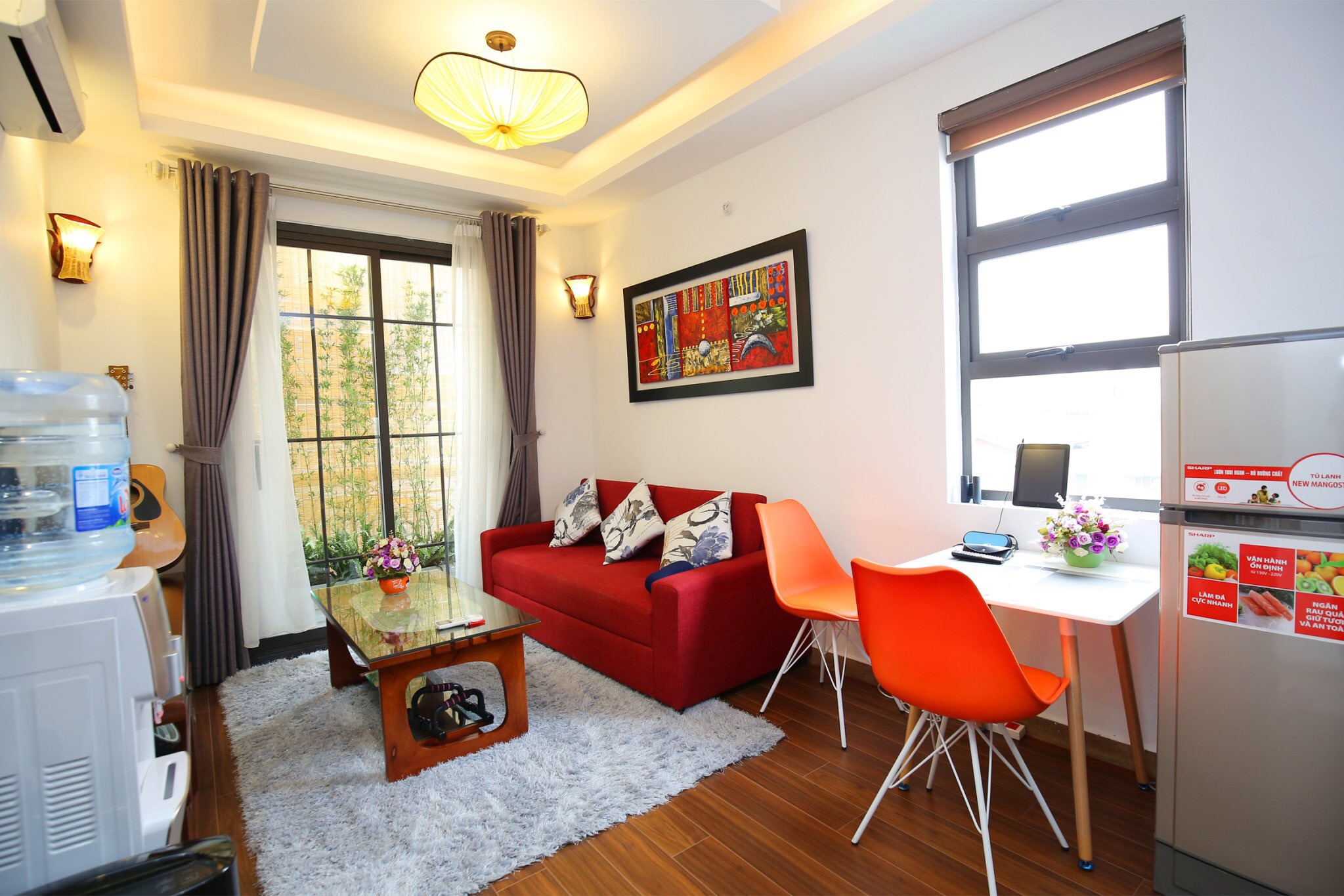 *Eye-catching decorative 1 BR Serviced Apartment Rental in Dao tan str, Ba Dinh*
