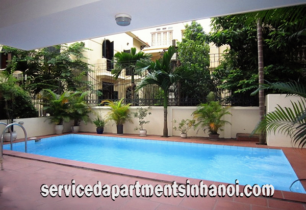 Four Bedroom Villa for Rent in Tay Ho district,  Beautiful Swimming Pool