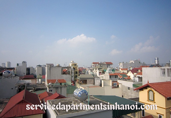 Full of light serviced apartment for rent in Tay Ho near To Ngoc Van street
