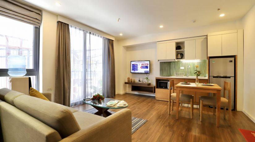 High Quality Fully furnished Serviced Apartment Rental in Dao Tan street, Ba Dinh