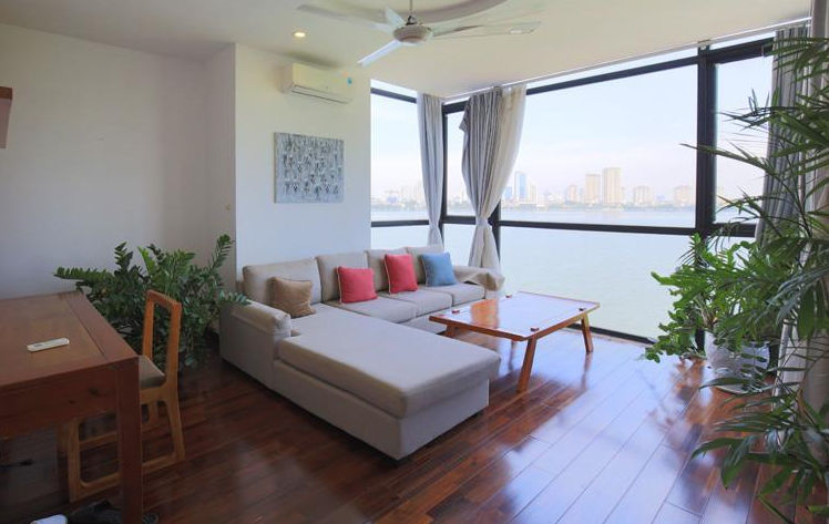 Lake view 02 BR Apartment for rent in Quang Khanh str, Tay Ho