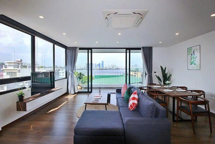 Lake View 02 BR Apartment for rent in Yen Phu Area, Tay Ho