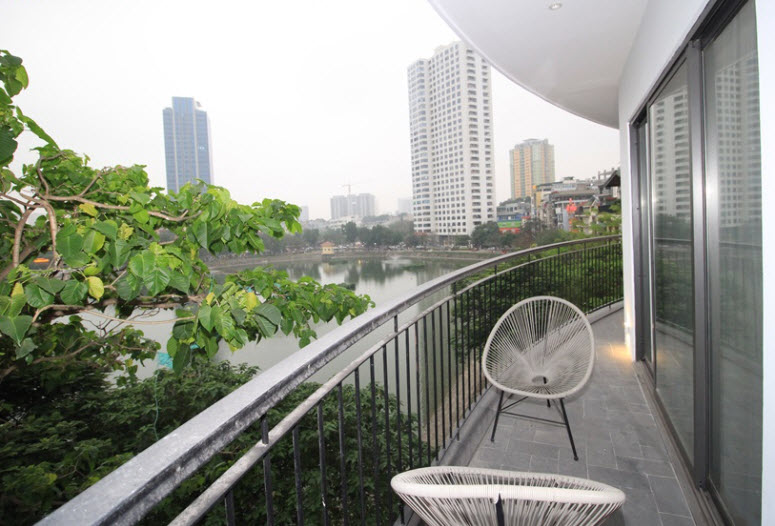 Lake View 02 BR Apartment Rental in Pham Huy Thong str, Ba Dinh