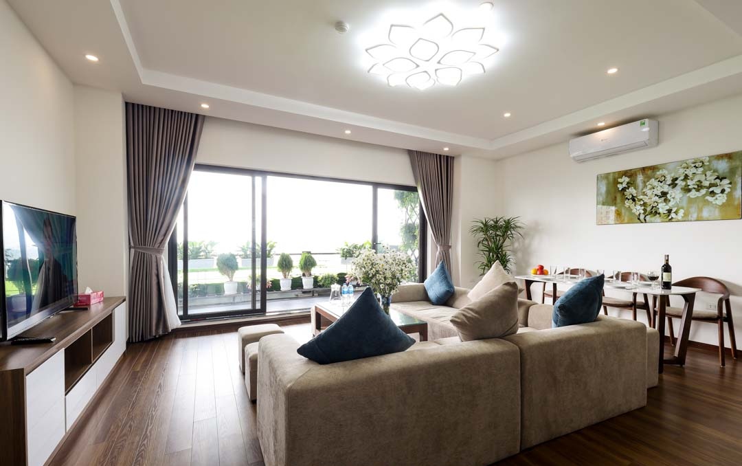 Lake View, Big Balcony & Contemporary 04 BR Apartment Rental in Xuan Dieu str, Tay Ho