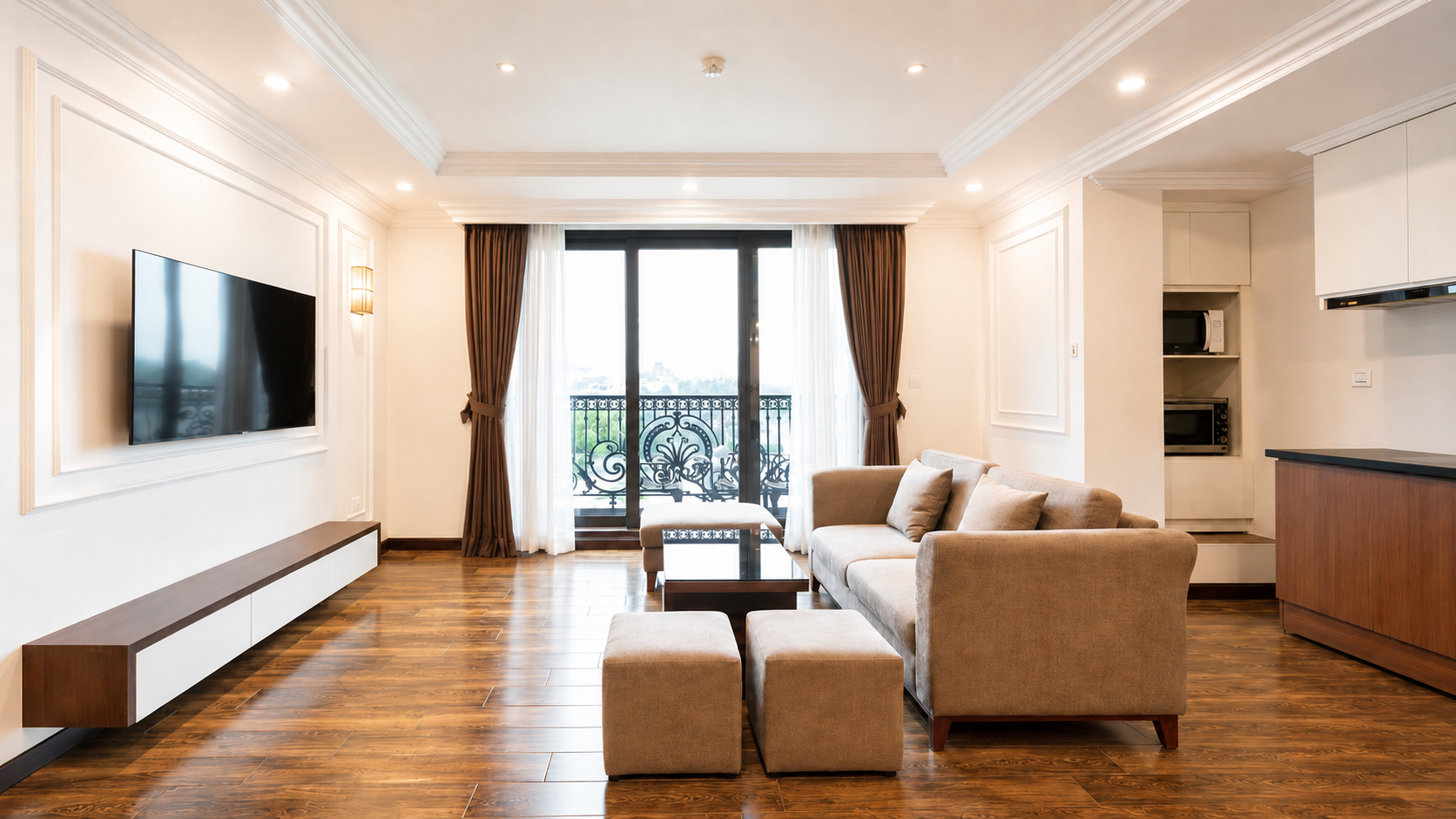 Lake view & Modern apartment for rent in Truc Bach, lakeview, quiet area