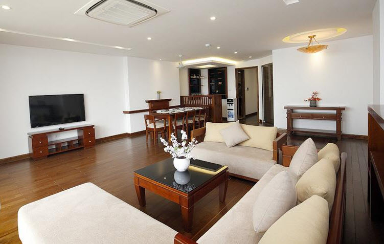 Lake View Balcony 03 BR Apartment for rent in Xuan Dieu, Tay Ho, Stylish Furniture