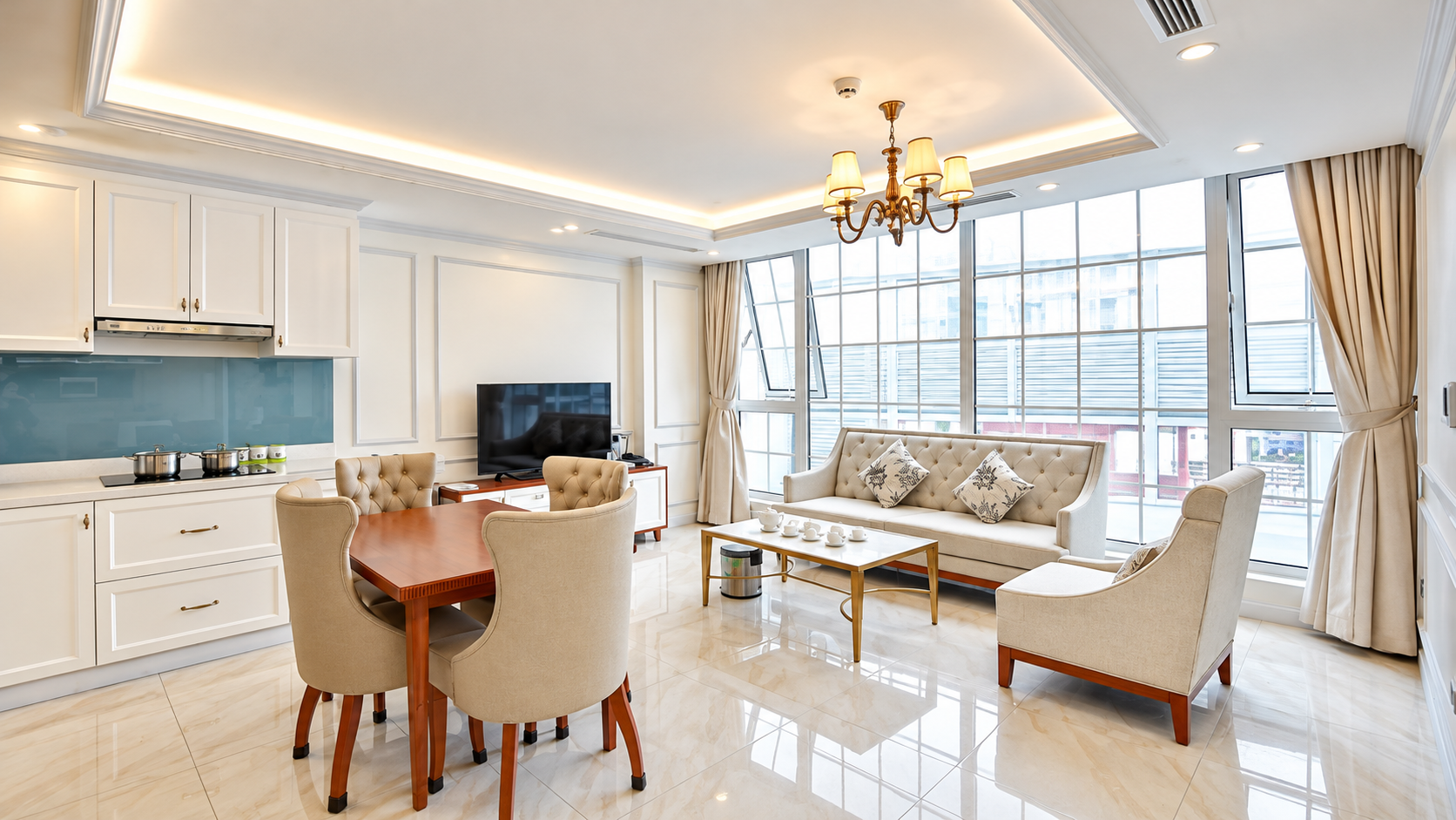 Modern 02 bedroom Apartment Rental near Thien Quang Lake, Hai Ba Trung Distr, Prime location