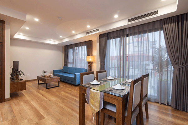 Modern design, Simple and Sophisticated Apartment Rental Near Thong Nhat Park, Hanoi