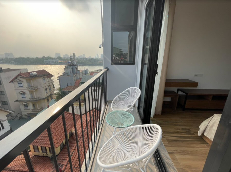 Get yourself a great living space in  Lake view 02 bedroom apartment for rent in Tay Ho, Hanoi