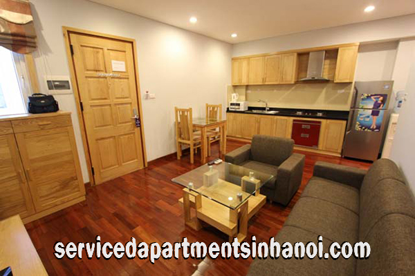 Nice and Shiny One Bedroom Apartment for rent in Kim Ma street, Ba Dinh
