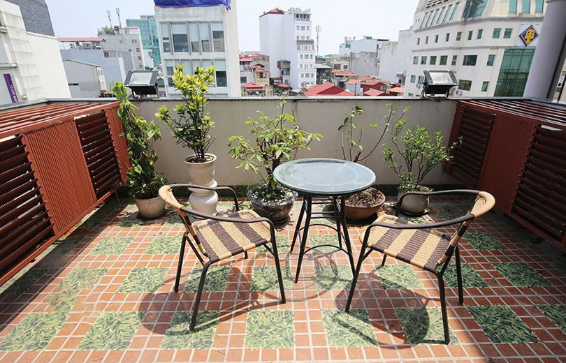 Nice & Central Two Bedroom Apartment Rental in Hoan Kiem District, Big Balcony