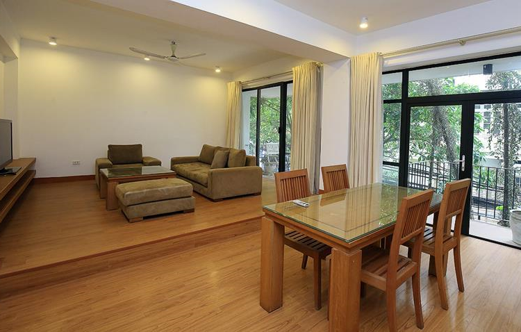 Nice Two Bedroom Apartment with Lovely Balcony & Swimming Pool Rental in Tay Ho