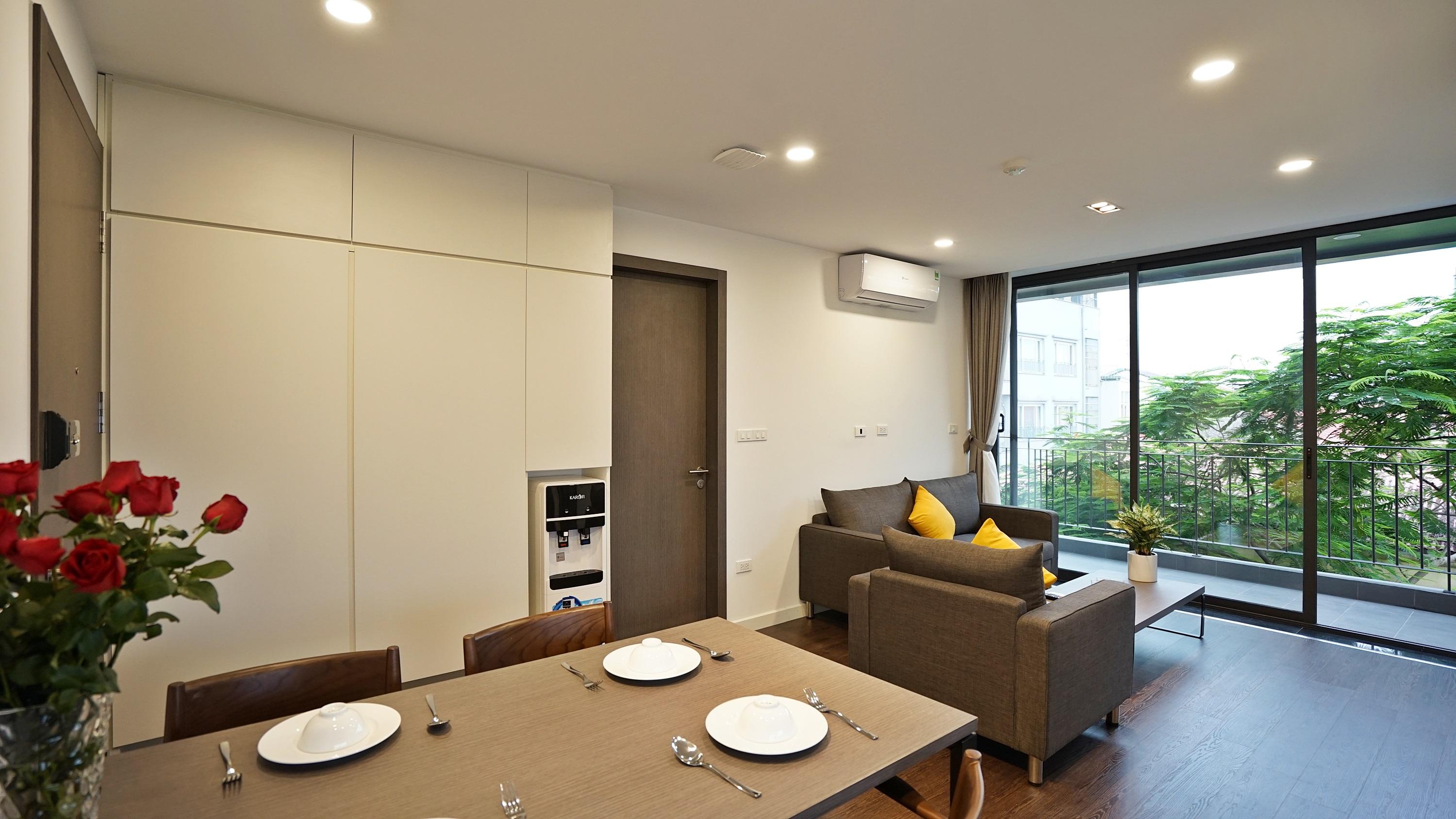 Newly completed one-bedroom apartment in To Ngoc Van str, Tay Ho district