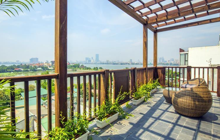 Big Balcony & Lake View Impressive 3 BR Apartment In Dang Thai Mai Area, Great Location
