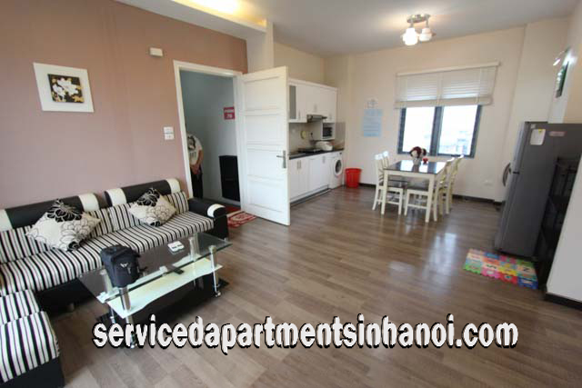 Pretty Bright Two bedroom Apartment for rent in Van Cao street, Ba Dinh