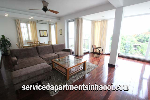 Spacious Lake View Two Bedroom Apartment Rental in Xom Chua Area, Tay Ho